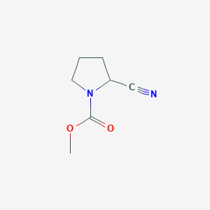 molecular formula C7H10N2O2 B159808 Methyl 2-cyanopyrrolidine-1-carboxylate CAS No. 130147-41-0