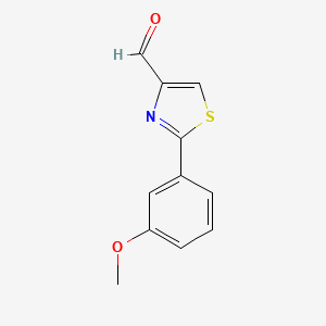 molecular formula C11H9NO2S B1598080 2-(3-Methoxyphenyl)thiazole-4-carbaldehyde CAS No. 749902-11-2