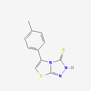 molecular formula C11H9N3S2 B1598085 5-(4-甲苯基)[1,3]噻唑并[2,3-c][1,2,4]三唑-3-硫醇 CAS No. 500112-74-3