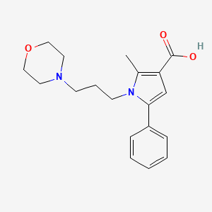 molecular formula C19H24N2O3 B1598100 2-Methyl-1-(3-Morpholinopropyl)-5-Phenyl-1H-Pyrrole-3-Carboxylic Acid CAS No. 306936-20-9