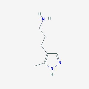molecular formula C7H13N3 B1598101 3-(5-methyl-1H-pyrazol-4-yl)propan-1-amine CAS No. 28739-42-6