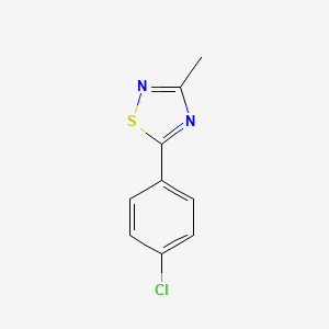 molecular formula C9H7ClN2S B1598104 5-(4-Chlorophenyl)-3-methyl-1,2,4-thiadiazole CAS No. 74466-94-7