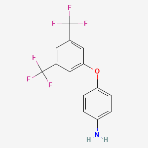molecular formula C14H9F6NO B1598105 4-[3,5-Bis(trifluoromethyl)phenoxy]aniline CAS No. 57688-35-4