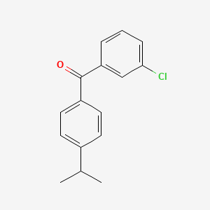 molecular formula C16H15ClO B1598114 3-Chloro-4'-iso-propylbenzophenone CAS No. 844884-92-0
