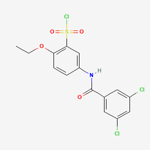 molecular formula C15H12Cl3NO4S B1598118 5-(3,5-Dichlorobenzamido)-2-ethoxybenzene-1-sulfonyl chloride CAS No. 680617-96-3