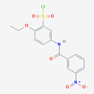 molecular formula C15H13ClN2O6S B1598124 2-Ethoxy-5-(3-nitro-benzoylamino)-benzenesulfonyl chloride CAS No. 680618-00-2