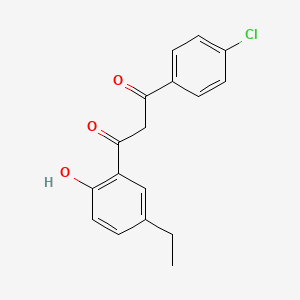 molecular formula C17H15ClO3 B1598125 1-(4-Chlorophenyl)-3-(5-ethyl-2-hydroxyphenyl)propane-1,3-dione CAS No. 328925-71-9