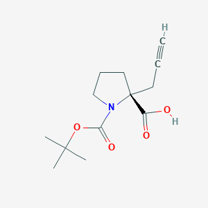 (R)-1-(tert-Butoxycarbonyl)-2-(prop-2-yn-1-yl)pyrrolidine-2-carboxylic acid