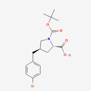 (2S,4R)-4-(4-Bromobenzyl)-1-(tert-butoxycarbonyl)pyrrolidine-2-carboxylic acid