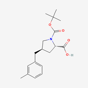 (2S,4R)-1-(tert-Butoxycarbonyl)-4-(3-methylbenzyl)pyrrolidine-2-carboxylic acid