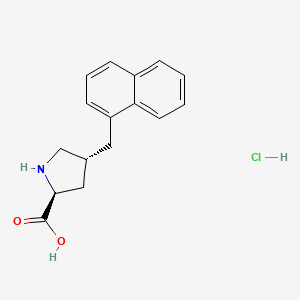 (2S,4R)-4-(naphthalen-1-ylmethyl)pyrrolidine-2-carboxylic acid hydrochloride