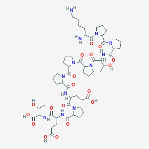 molecular formula C54H84N12O18 B1598169 H-Lys-Pro-Pro-Thr-Pro-Pro-Pro-Glu-Pro-Glu-Thr-OH CAS No. 75813-50-2
