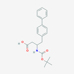 molecular formula C21H25NO4 B1598170 (+/-)-3-(Boc-amino)-4-(4-biphenylyl)butyric acid CAS No. 683219-74-1