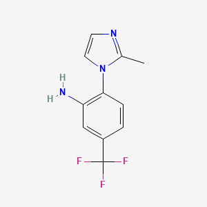 molecular formula C11H10F3N3 B1598175 2-(2-methyl-1H-imidazol-1-yl)-5-(trifluoromethyl)aniline CAS No. 380196-44-1