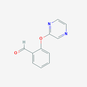 molecular formula C11H8N2O2 B1598178 2-(Pyrazin-2-yloxy)benzaldehyde CAS No. 887344-43-6