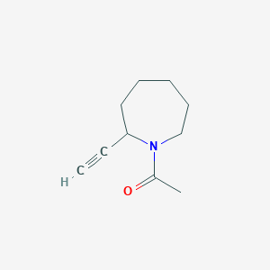 molecular formula C10H15NO B159820 Ethanone, 1-(2-ethynylhexahydro-1H-azepin-1-yl)- CAS No. 130609-75-5