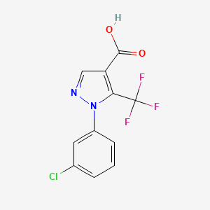 molecular formula C11H6ClF3N2O2 B1598204 1-(3-chlorophenyl)-5-(trifluoromethyl)-1H-pyrazole-4-carboxylic acid CAS No. 98534-82-8