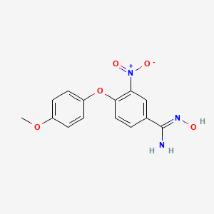 molecular formula C14H13N3O5 B1598205 N'-hydroxy-4-(4-methoxyphenoxy)-3-nitrobenzenecarboximidamide CAS No. 261966-14-7