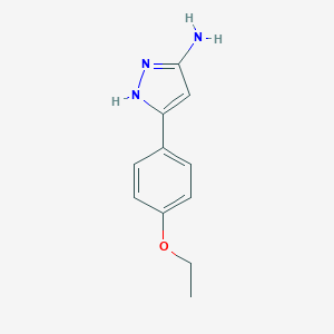 molecular formula C11H13N3O B159821 5-(4-ethoxyphenyl)-1H-pyrazol-3-amine CAS No. 129117-13-1