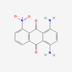molecular formula C14H9N3O4 B1598214 1,4-Diamino-5-nitroanthraquinone CAS No. 82-33-7