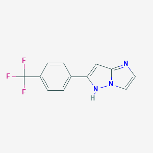 molecular formula C12H8F3N3 B159822 6-(4-(Trifluoromethyl)phenyl)-1H-imidazo(1,2-b)pyrazole CAS No. 130598-74-2
