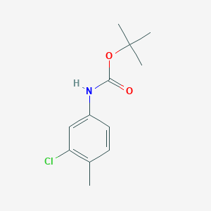 molecular formula C12H16ClNO2 B1598225 Carbamic acid, (3-chloro-4-methylphenyl)-, 1,1-dimethylethyl ester (9CI) CAS No. 100282-49-3