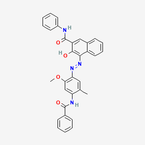 molecular formula C32H26N4O4 B1598234 4-((4-(Benzoylamino)-2-methoxy-5-methylphenyl)azo)-3-hydroxy-N-phenylnaphthalene-2-carboxamide CAS No. 76233-81-3