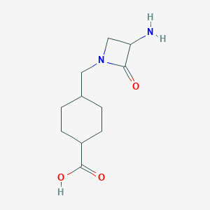 4-[(3-Amino-2-oxoazetidin-1-yl)methyl]cyclohexane-1-carboxylic acid