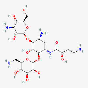 molecular formula C22H43N5O13 B1598241 3-HABA Kanamycin A Sulfate CAS No. 50725-24-1