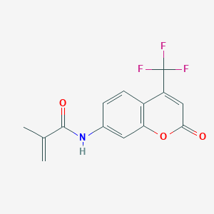 molecular formula C14H10F3NO3 B1598261 2-methyl-N-[2-oxo-4-(trifluoromethyl)chromen-7-yl]prop-2-enamide CAS No. 480438-95-7