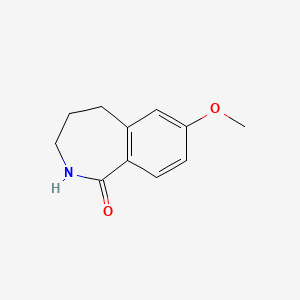 molecular formula C11H13NO2 B1598288 7-Methoxy-2,3,4,5-tetrahydro-1H-benzo[C]azepin-1-one CAS No. 3648-86-0