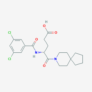 molecular formula C21H26Cl2N2O4 B159829 Spiroglumide CAS No. 137795-35-8