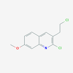 molecular formula C12H11Cl2NO B1598291 2-Chloro-3-(2-chloroethyl)-7-methoxyquinoline CAS No. 73863-51-1
