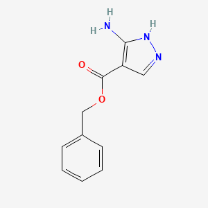 molecular formula C11H11N3O2 B1598294 benzyl 5-amino-1H-pyrazole-4-carboxylate CAS No. 32016-28-7