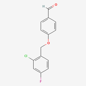 molecular formula C14H10ClFO2 B1598299 4-[(2-Chloro-4-fluorobenzyl)oxy]benzaldehyde CAS No. 588681-51-0