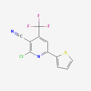 molecular formula C11H4ClF3N2S B1598361 2-氯-6-(2-噻吩基)-4-(三氟甲基)烟腈 CAS No. 286430-58-8