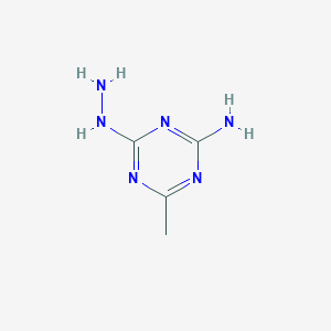 molecular formula C4H8N6 B1598362 4-Hydrazinyl-6-methyl-1,3,5-triazin-2-amine CAS No. 27419-09-6