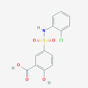 molecular formula C13H10ClNO5S B1598363 5-[(2-Chlorophenyl)sulfamoyl]-2-hydroxybenzoic acid CAS No. 62547-09-5