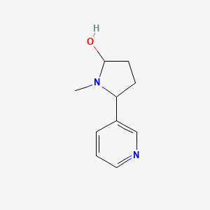molecular formula C10H14N2O B1598378 1-Methyl-5-(3-pyridyl)-2-pyrrolidinol CAS No. 25110-79-6