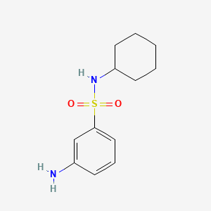 molecular formula C12H18N2O2S B1598379 N-Cyclohexyl 3-aminobenzenesulfonamide CAS No. 61886-26-8