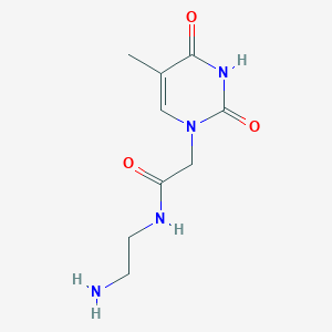 molecular formula C9H14N4O3 B1598381 N-(2-Aminoethyl)-2-(5-methyl-2,4-dioxo-3,4-dihydropyrimidin-1(2H)-yl)acetamide CAS No. 546145-03-3