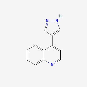 molecular formula C12H9N3 B1598385 4-(1H-pyrazol-4-yl)quinoline CAS No. 439106-49-7