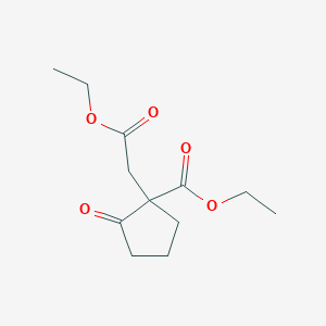 molecular formula C12H18O5 B1598389 2-Carbethoxy-2-(carbethoxymethyl)-1-cyclopentanone CAS No. 41301-66-0
