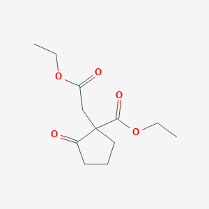 molecular formula C12H18O5 B1598389 Ethyl 1-(2-ethoxy-2-oxoethyl)-2-oxocyclopentanecarboxylate CAS No. 41301-66-0