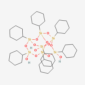 molecular formula C42H80O12Si7 B1598397 1,3,5,7,9,11,14-Heptacyclohexyltricyclo[7.3.3.15,11]heptasiloxane-3,7,14-triol CAS No. 47904-22-3