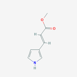 molecular formula C8H9NO2 B1598398 (E)-Methyl 3-(1H-pyrrol-3-yl)acrylate CAS No. 97055-89-5