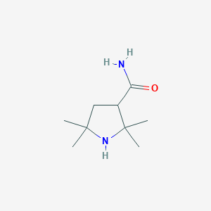 molecular formula C9H18N2O B015984 2,2,5,5-Tetramethylpyrrolidine-3-carboxamide CAS No. 702-96-5