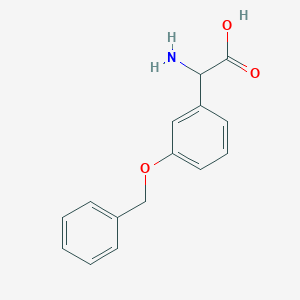 molecular formula C15H15NO3 B1598400 Amino-(3-benzyloxy-phenyl)-acetic acid CAS No. 299169-37-2