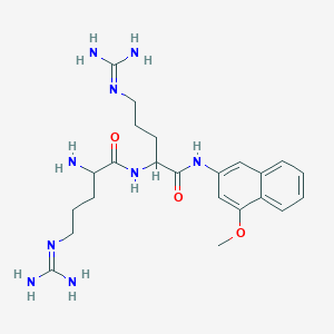 molecular formula C23H35N9O3 B1598403 Arg-arg 4-methoxy-b-naphthylamidetrihydr ochloride CAS No. 42761-77-3