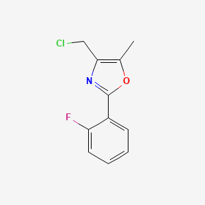 molecular formula C11H9ClFNO B1598416 4-Chloromethyl-2-(2-fluoro-phenyl)-5-methyl-oxazole CAS No. 671215-76-2
